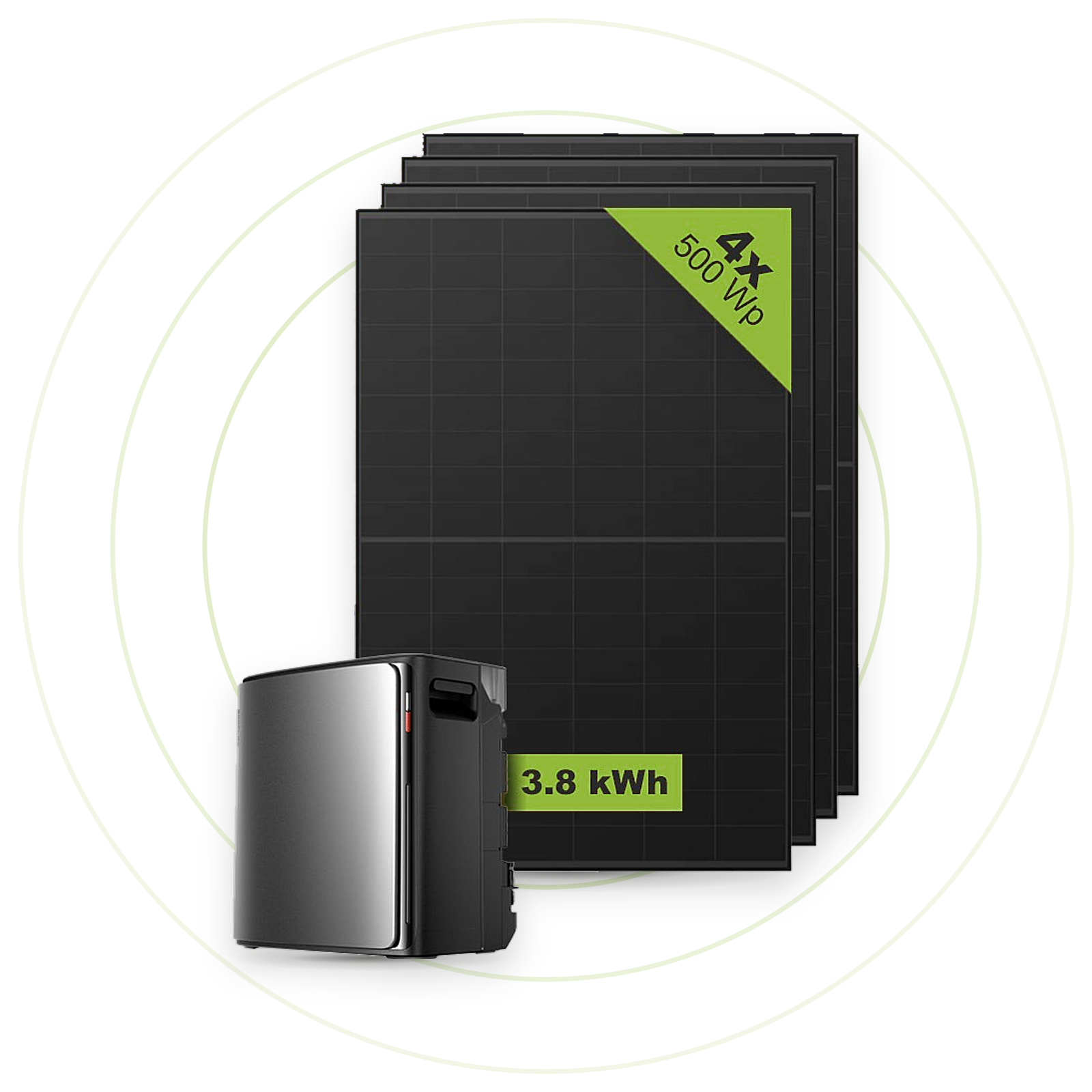 Sicatron 2000 Watt Balkonkraftwerk - 4x 500W Bifazial - Ecoflow Ultra X