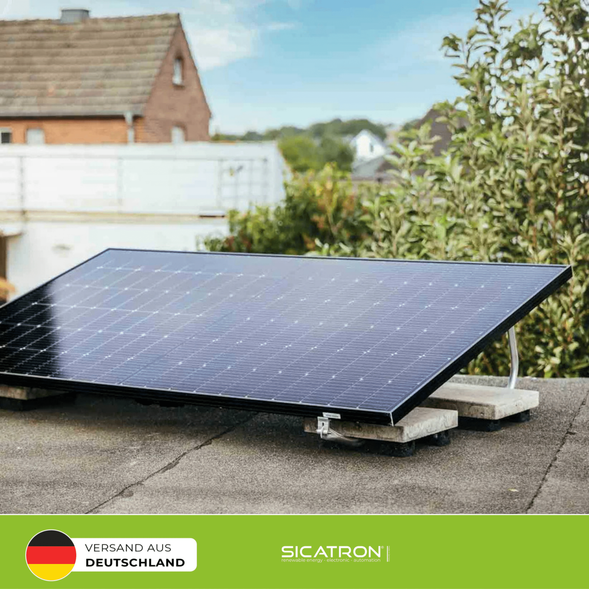 Sicatron 2000 W Balkonkraftwerk - 4x Jolywood 500W Bifazial - Anker Solix E1600 Pro