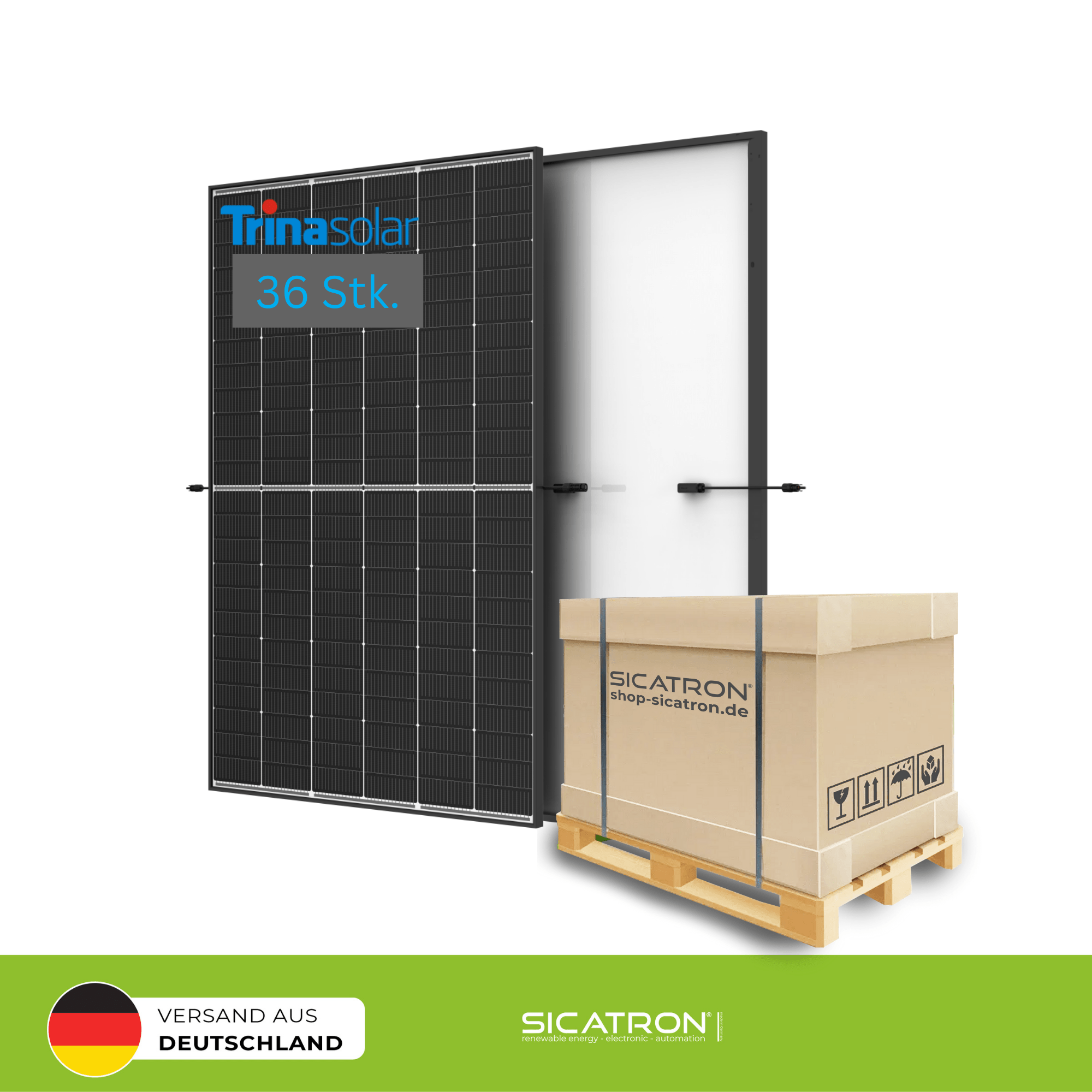 455 Watt Glas-Glas Black Trina Vertex S+ 455w TSM-NEG9R.28 (Palette 36.Stk)