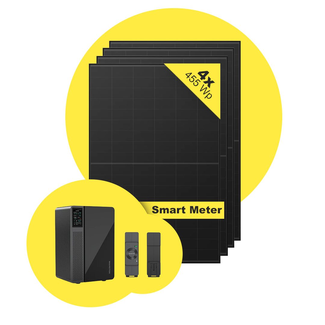 Sicatron 1820W Balkonkraftwerk - 4x Trina Solar 455W- Jupiter-C Speicher 2560Wh mit CT002 Smart Meter