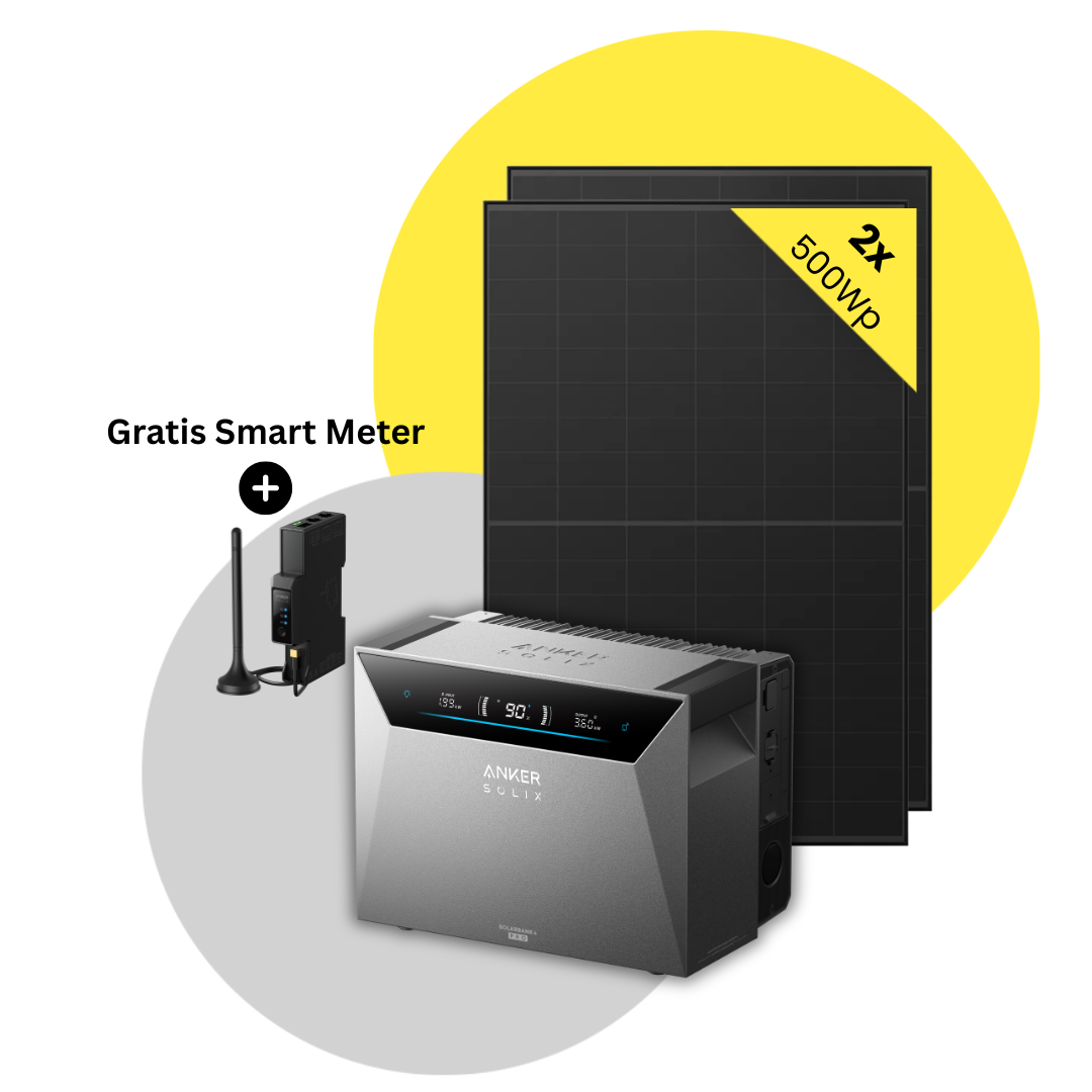 Sicatron 1000 Watt Balkonkraftwerk - 2x 500W bifazial - Anker SOLIX Solarbank 4 Pro