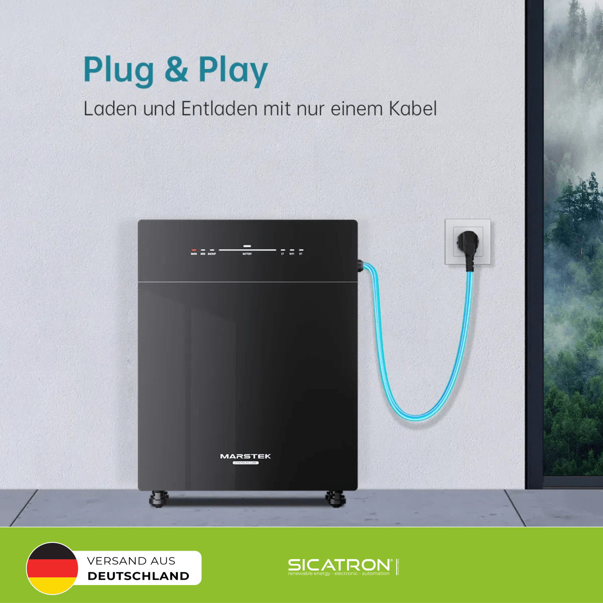 Marstek Venus-C Speicher für Balkonkraftwerke 2,56 kWh