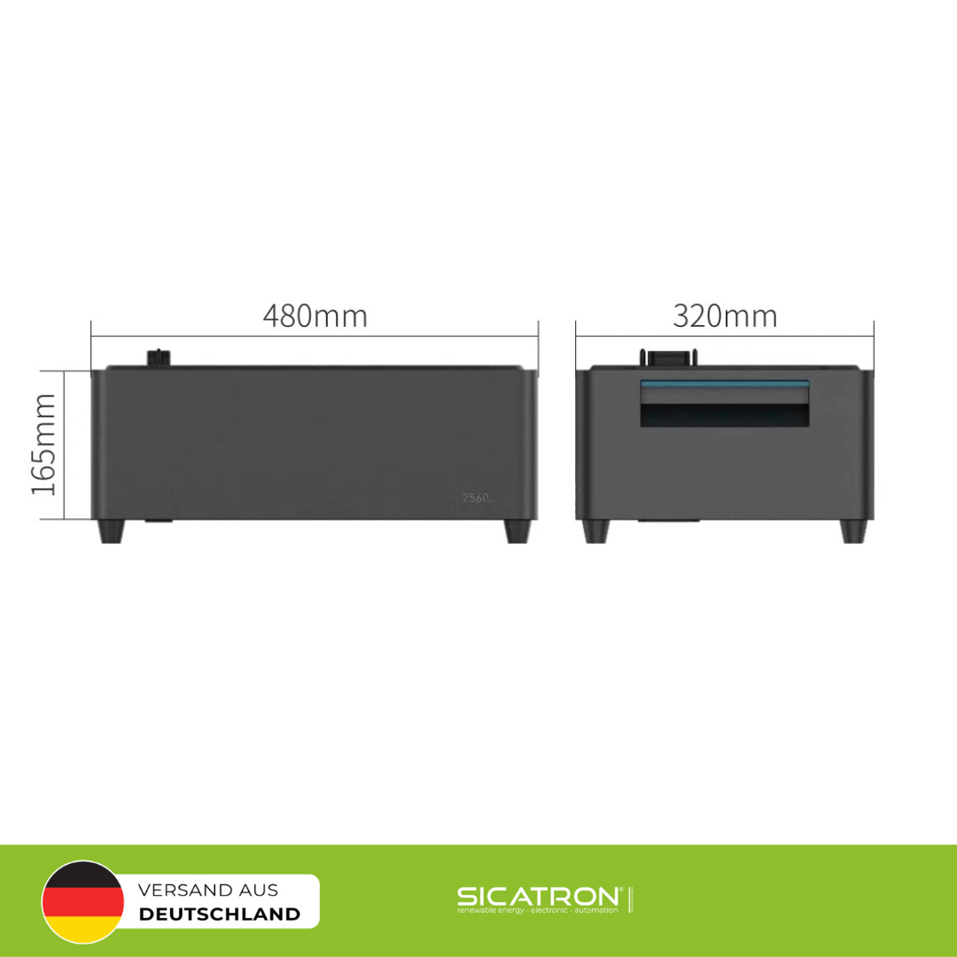Sicatron 1820W Balkonkraftwerk - 4x Trina Solar 455 Watt - Marstek Jupiter C plus 2,56 kwh Speicher