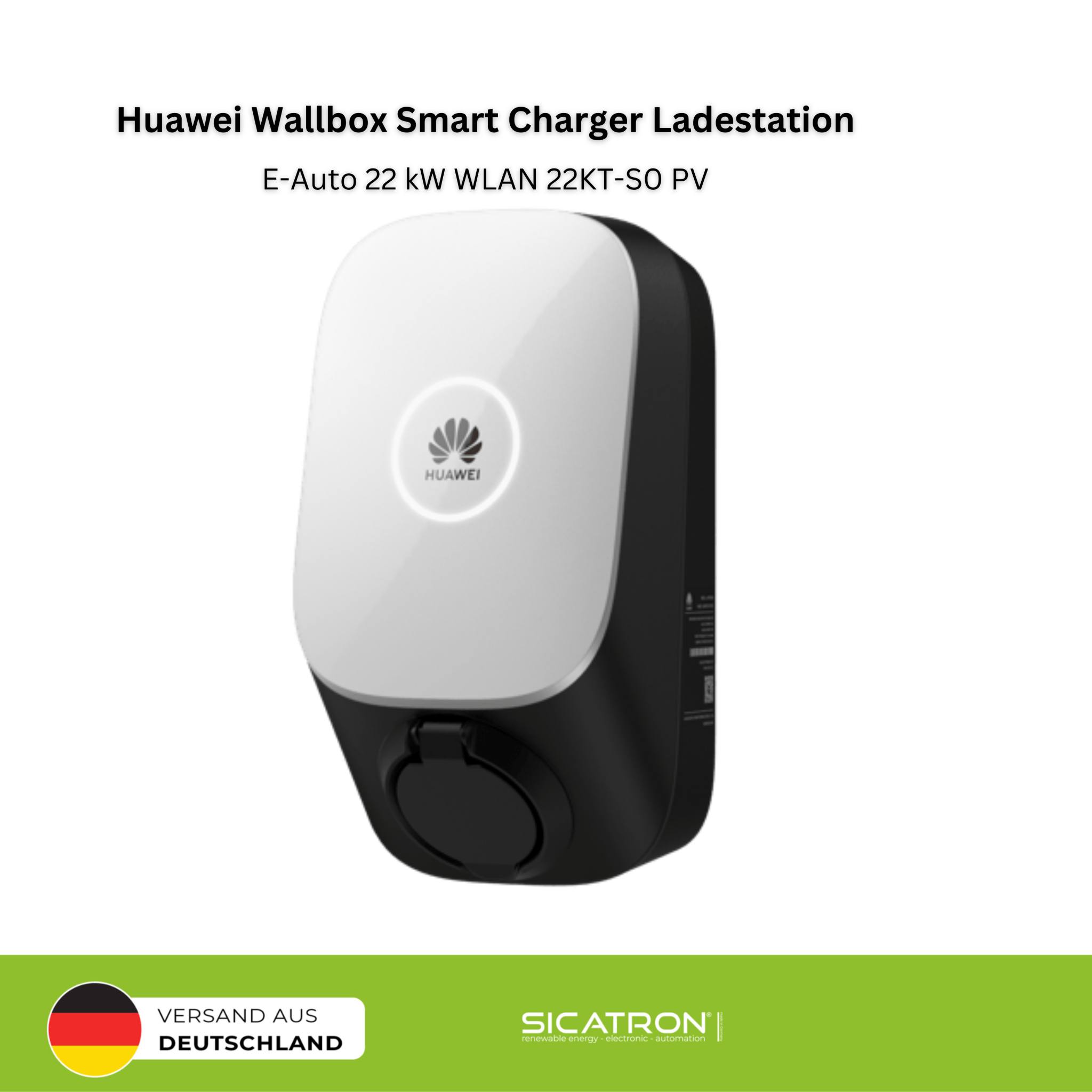 Huawei 22 kW Wallbox Smart Charger SCharger-22KT-S0 Smarte Wallbox für E-Auto