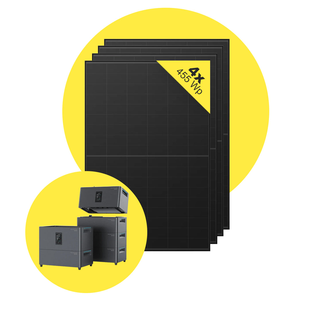 Sicatron 1820W Balkonkraftwerk - 4x Trina Solar 455 Watt - Marstek Jupiter C plus 2,56 kwh Speicher