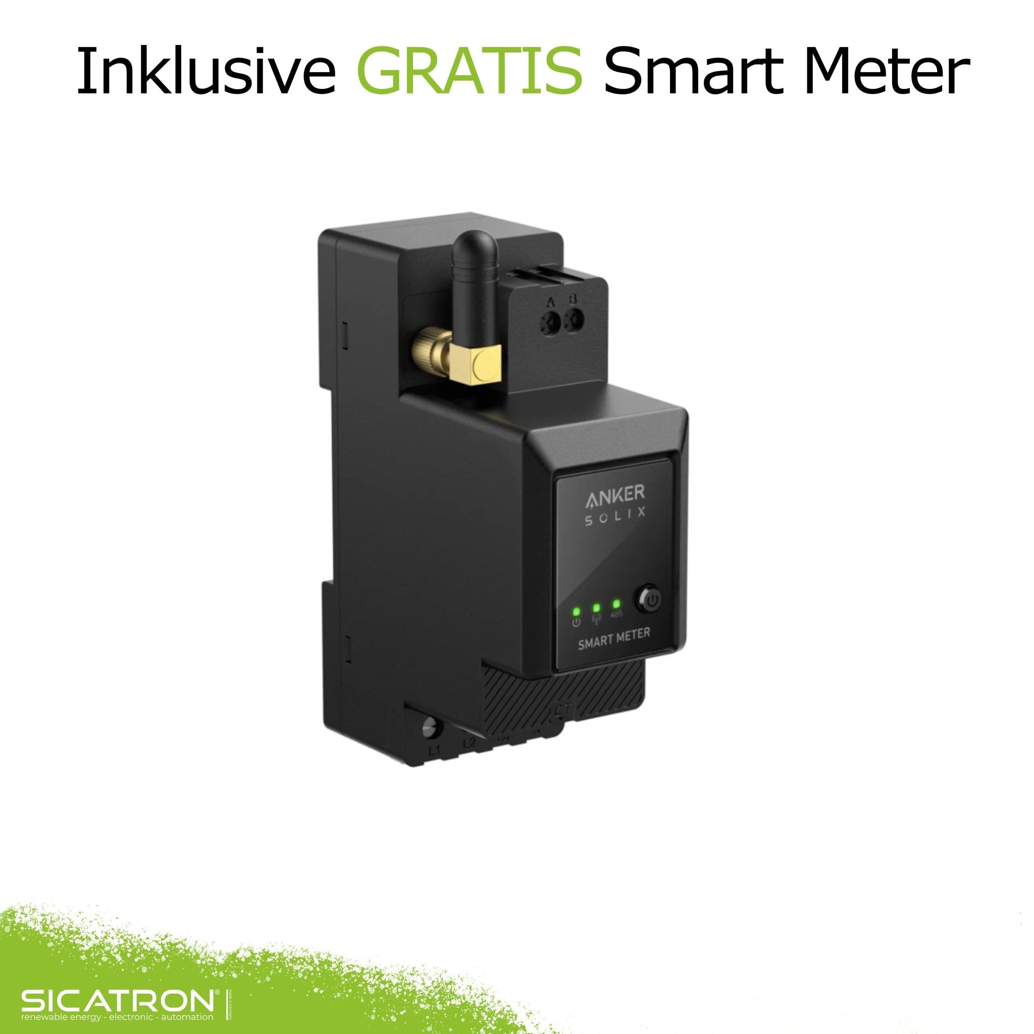 Sicatron 910W Balkonkraftwerk - 2x 455 Trina Solar- Anker Solix E1600 Pro