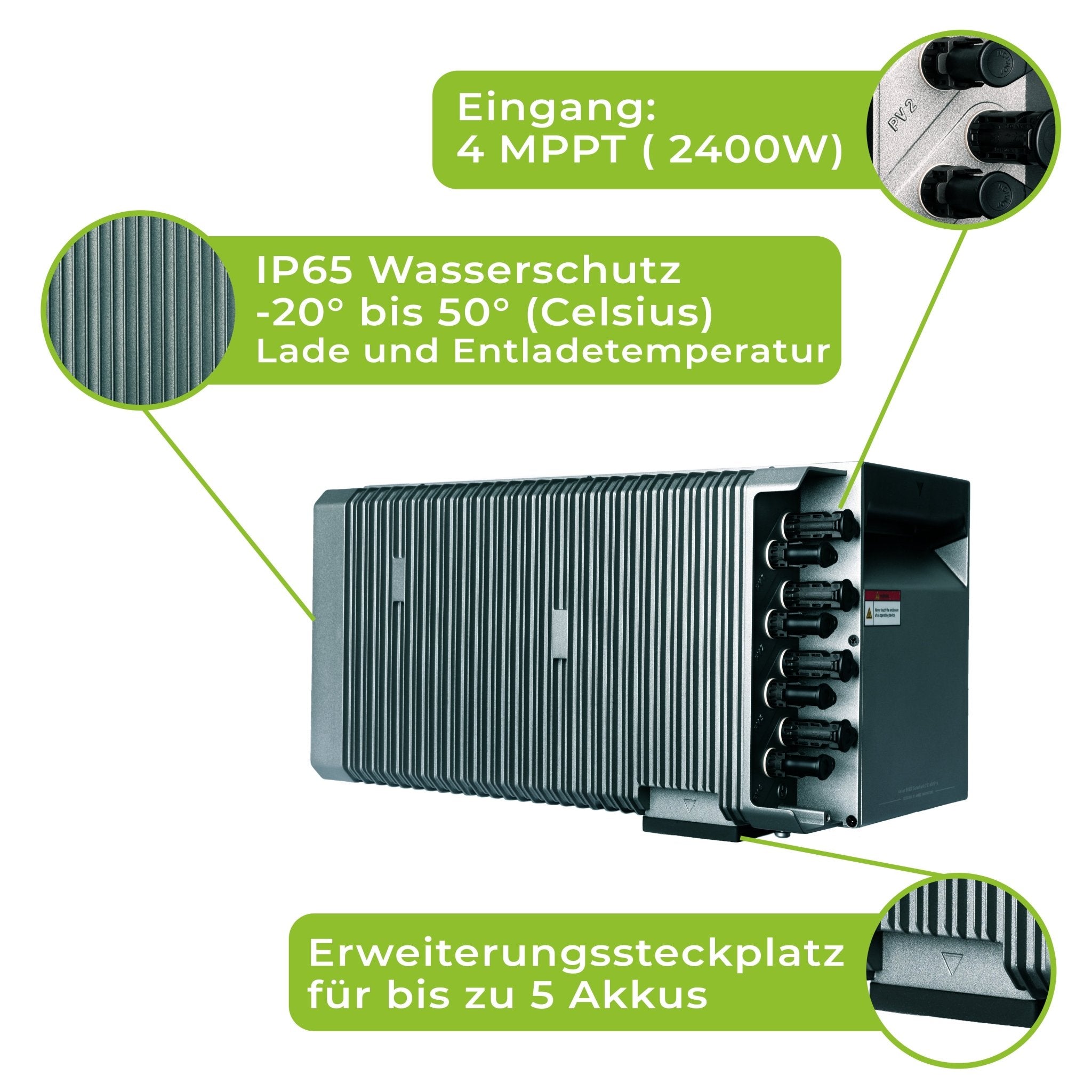 Sicatron 910W Balkonkraftwerk - 2x 455 Trina Solar- Anker Solix E1600 Pro