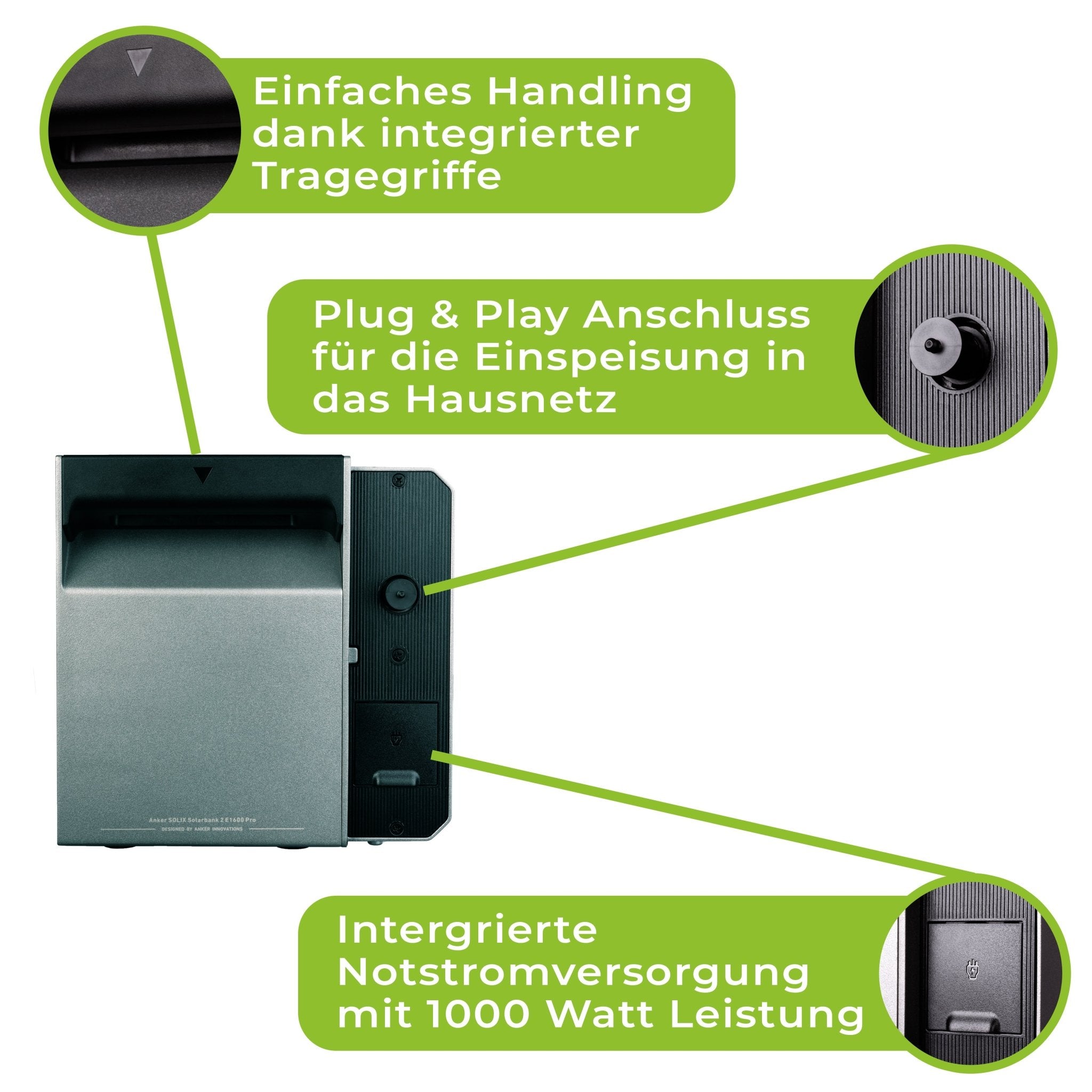ANKER SOLIX PRO Solarbank 2 E1600 Solarspeicher Balkonkraftwerk Stromspeicher