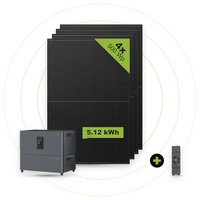 Sicatron 2000W Balkonkraftwerk - 4x 500 Watt - Marstek Jupiter C plus & Erweiterungsbatterie 5,12 kwh