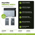 Sicatron 4000 Watt Solaranlage - 8x 500W bifazial - Hoymiles HiBattery 4020 X