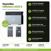 Sicatron 4000 Watt Solaranlage - 8x 500W bifazial - Hoymiles HiBattery 4020 X
