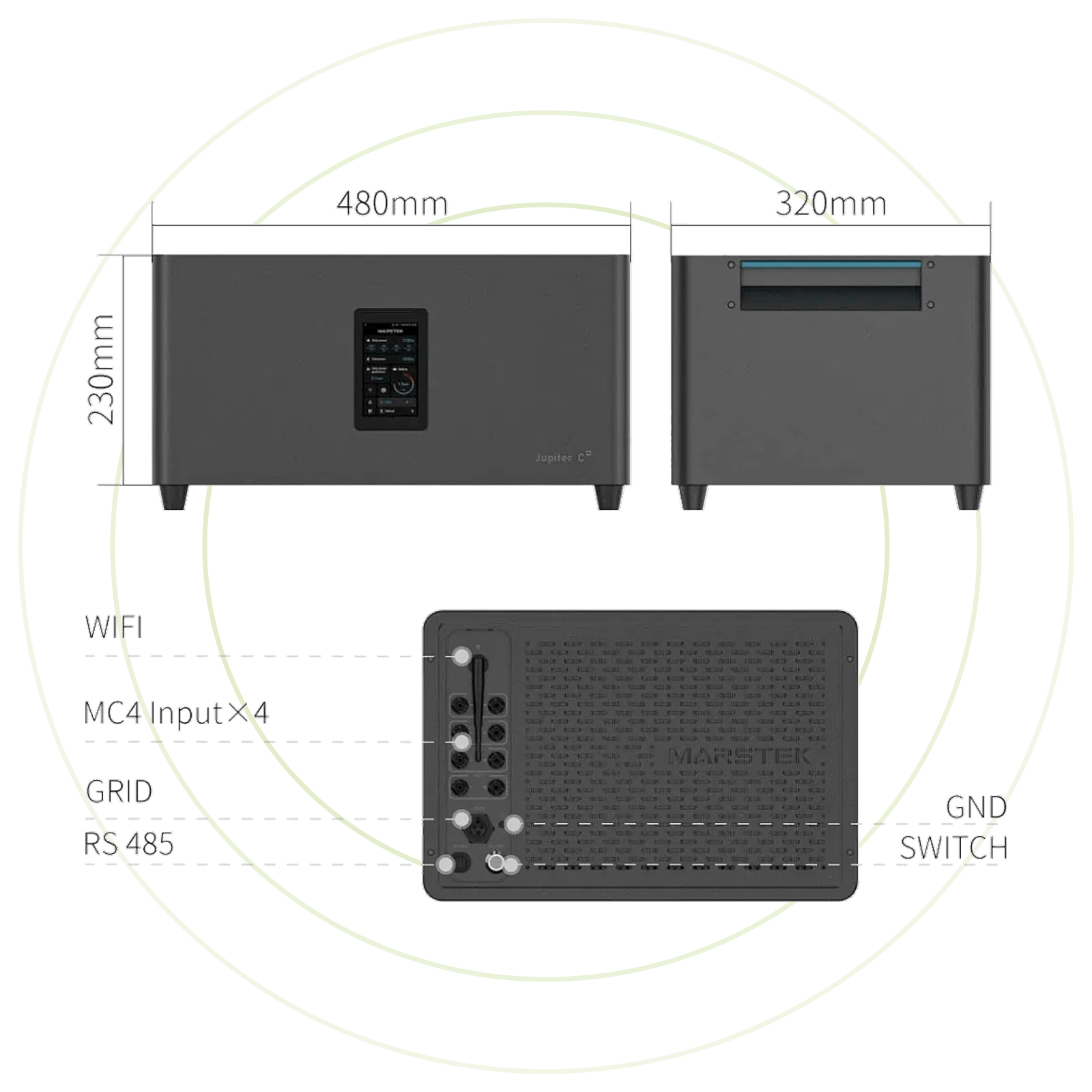 Sicatron 2000W Balkonkraftwerk - 4x 500 Watt - Marstek Jupiter C plus & Erweiterungsbatterie 5,12 kwh InFranken Deal