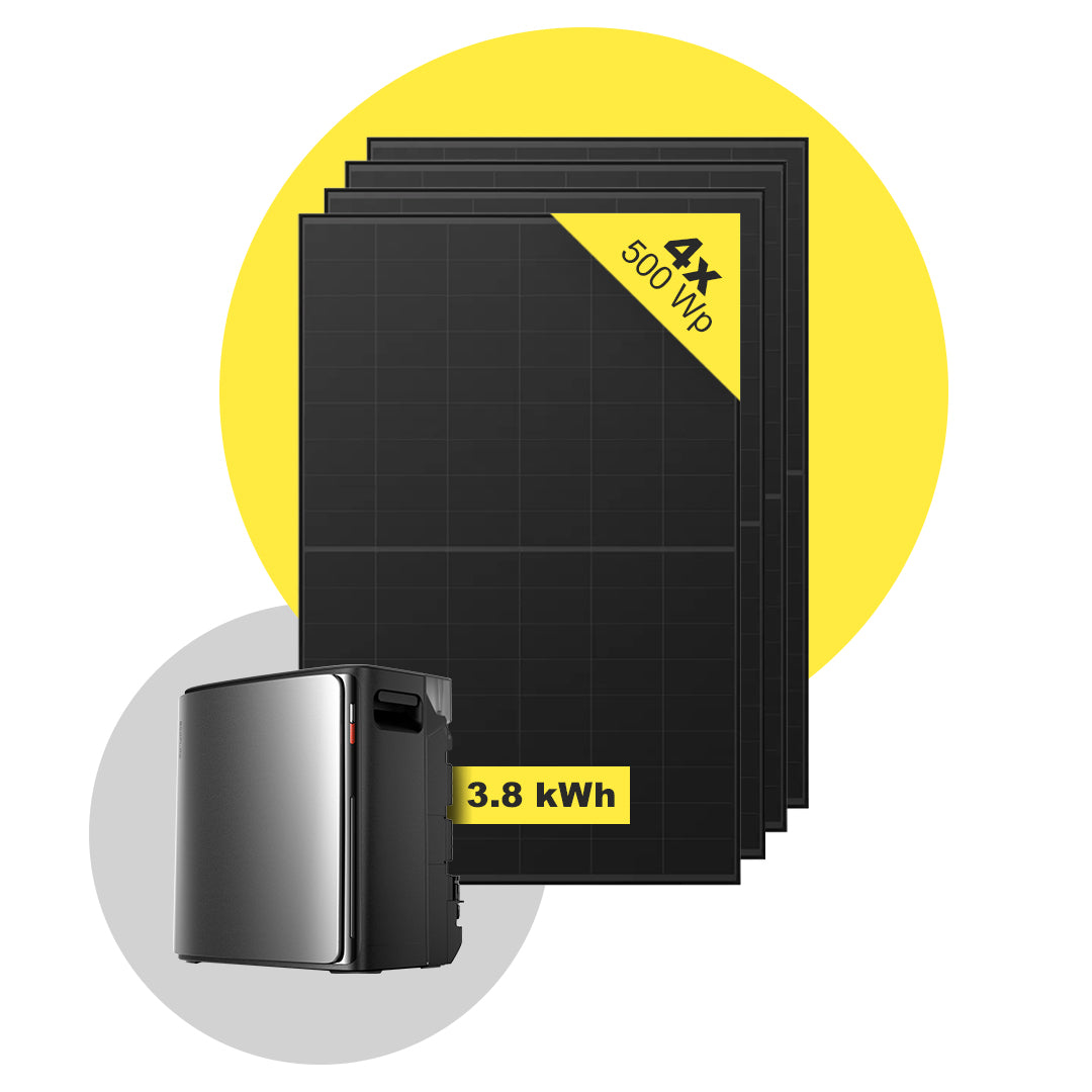 Sicatron 2000 Watt Balkonkraftwerk - 4x Jolywood 500W Bifazial - Ecoflow Ultra X