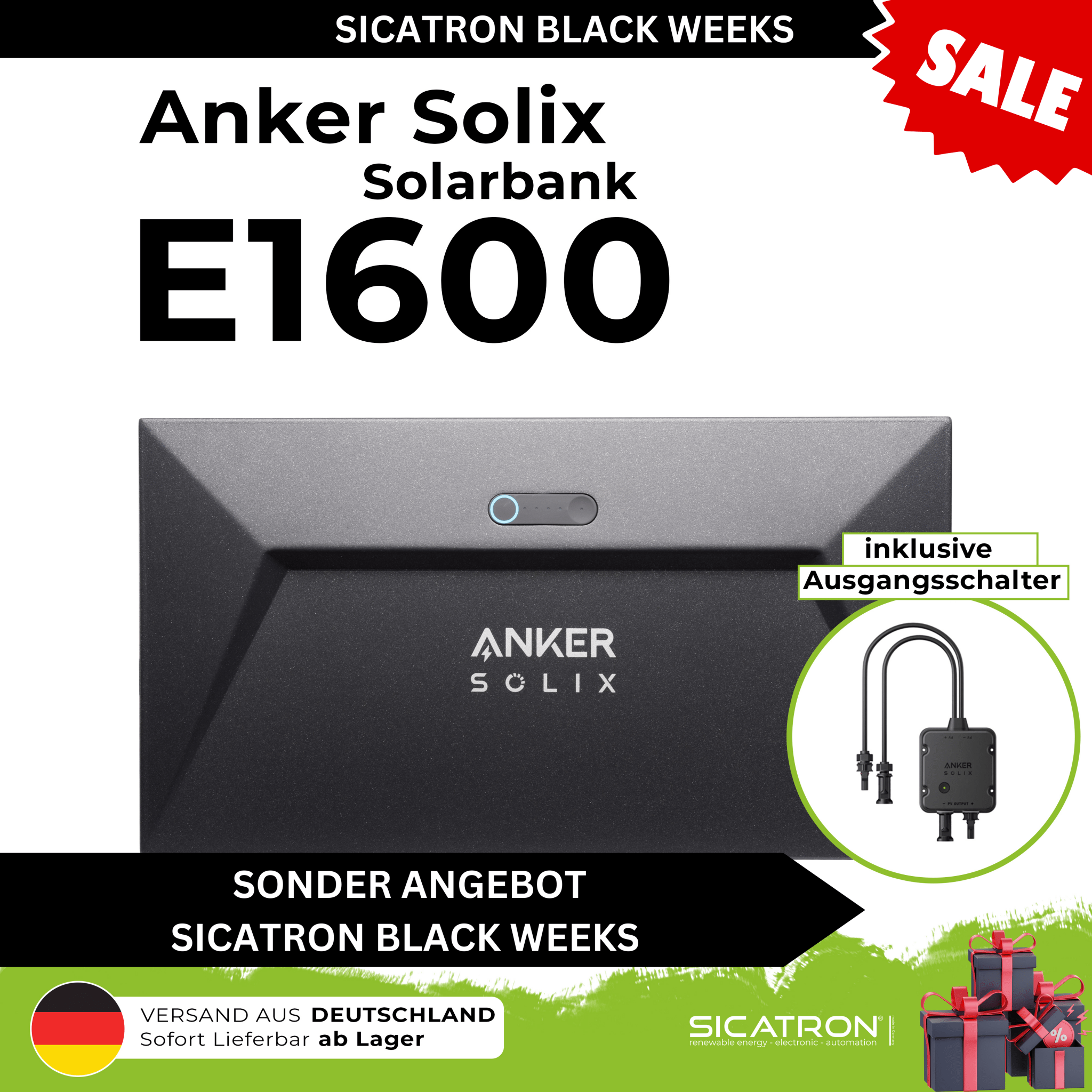 Anker SOLIX Solarbank E1600 Stromspeicher für Balkonkraftwerke Solarspeicher für PV