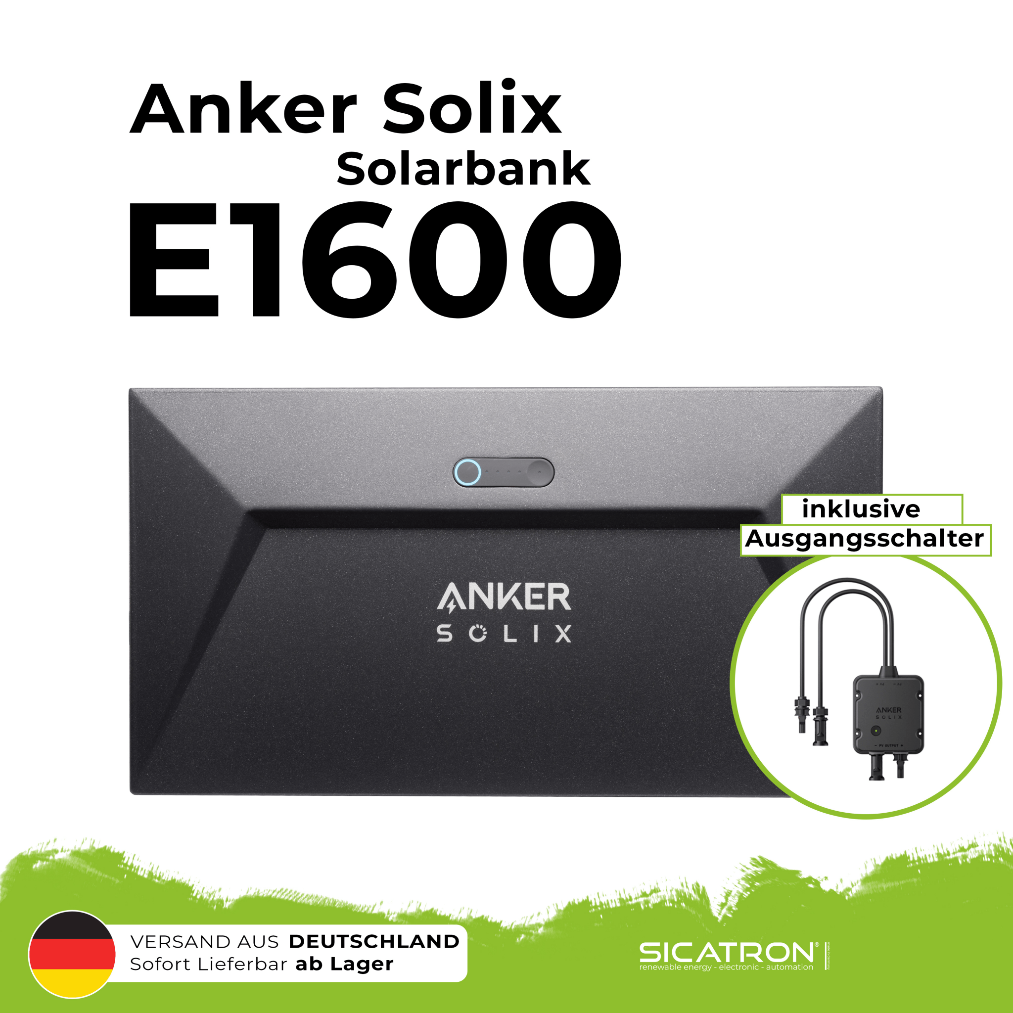 Anker SOLIX Solarbank E1600 Stromspeicher für Balkonkraftwerke Solarspeicher für PV