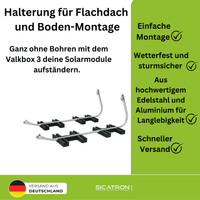 Sicatron 2000 W Balkonkraftwerk - 4x 500W Bifazial - Anker Solix Solarbank 2 Pro