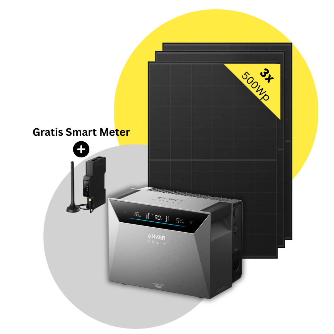 Sicatron 1500 Watt Balkonkraftwerk - 3x 500W bifazial - Anker SOLIX Solarbank 4 Pro