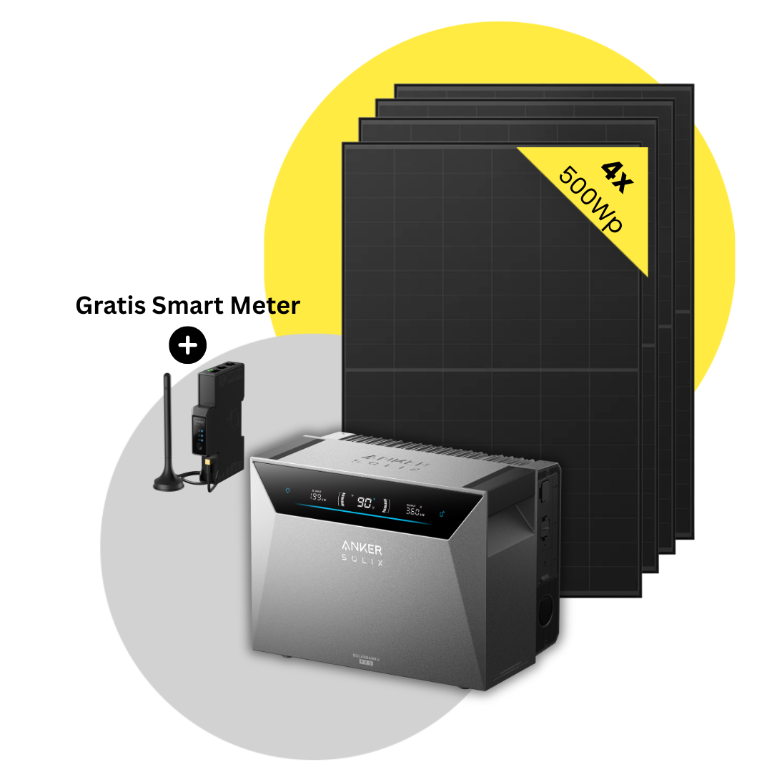 Sicatron 2000 Watt Balkonkraftwerk - 4x 500W bifazial - Anker SOLIX Solarbank 4 Pro
