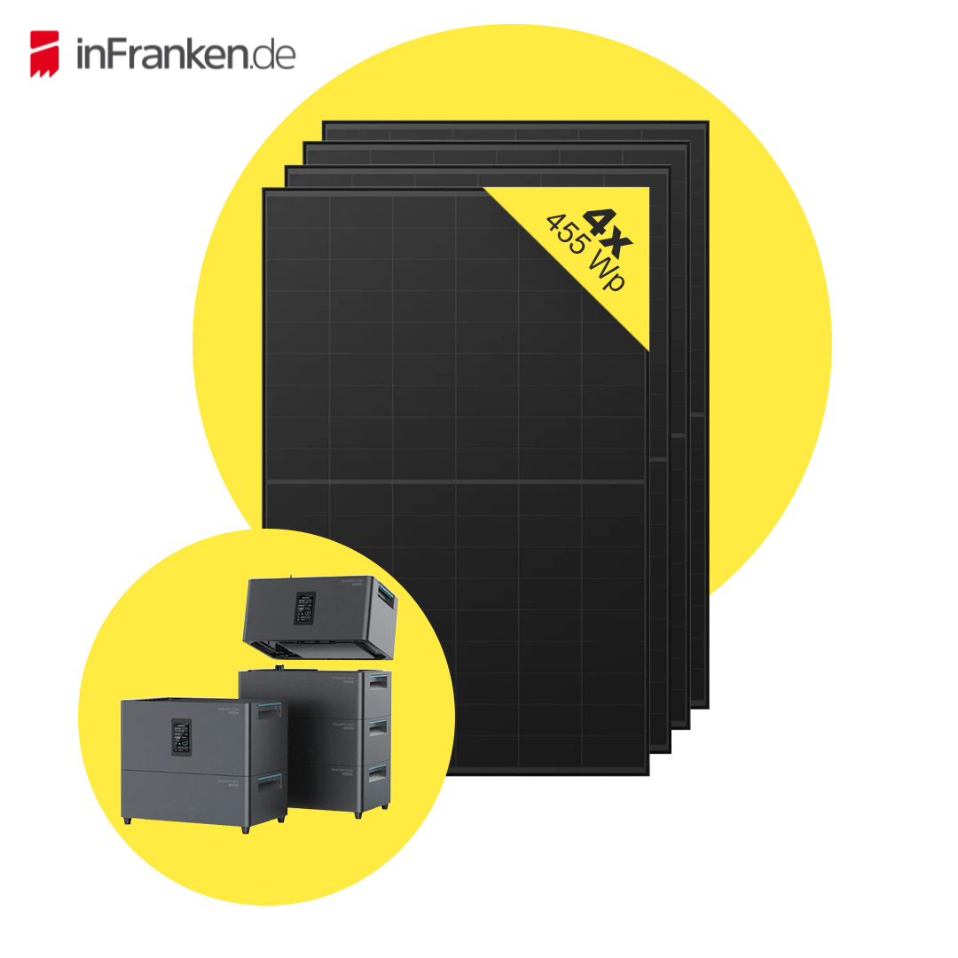 Sicatron 1820W Balkonkraftwerk - 4x Trina Solar 455 Watt - Marstek Jupiter C plus 2,56 kwh Speicher InFranken Deal