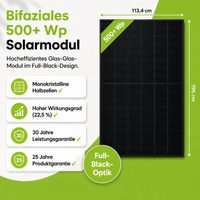 Sicatron 4000 Watt Solaranlage - 8x 500W bifazial - Hoymiles HiBattery 4020 X