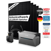 Sicatron 2000 Watt Balkonkraftwerk - 4x 500W bifazial - Anker Solix 3 E 2700 Pro