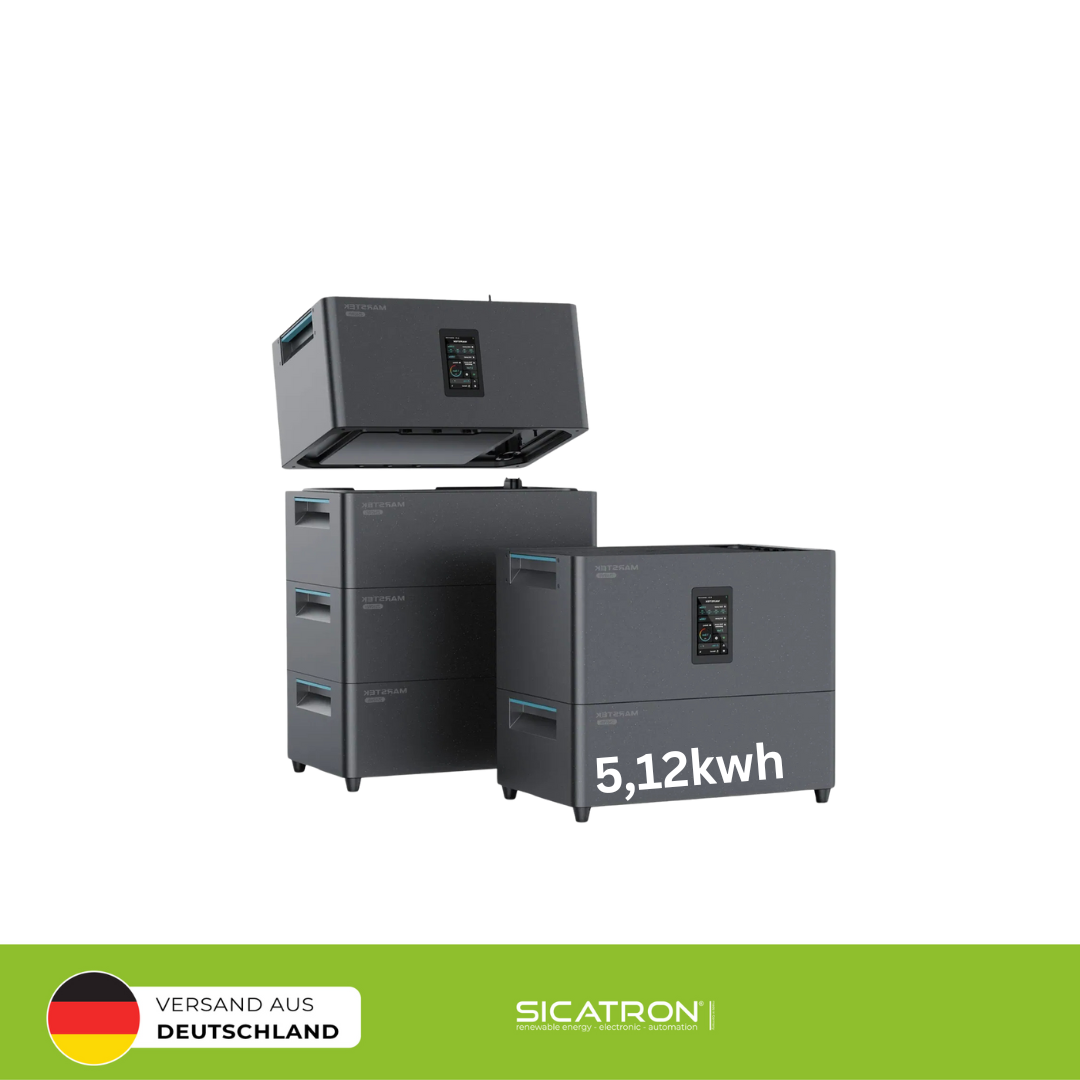 Marstek 5,12kWh Speicher JUPITER-C Plus 2,56 kWh Speicher und 2,56kWh Erweiterungsspeicher für Balkonkraftwerke