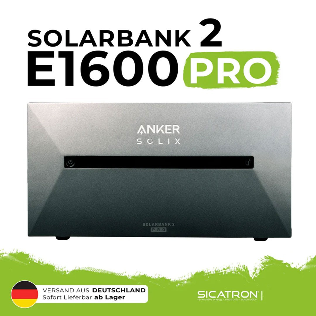 ANKER SOLIX PRO Solarbank 2 E1600 inkl. Smart Meter Solarspeicher Balkonkraftwerk Stromspeicher
