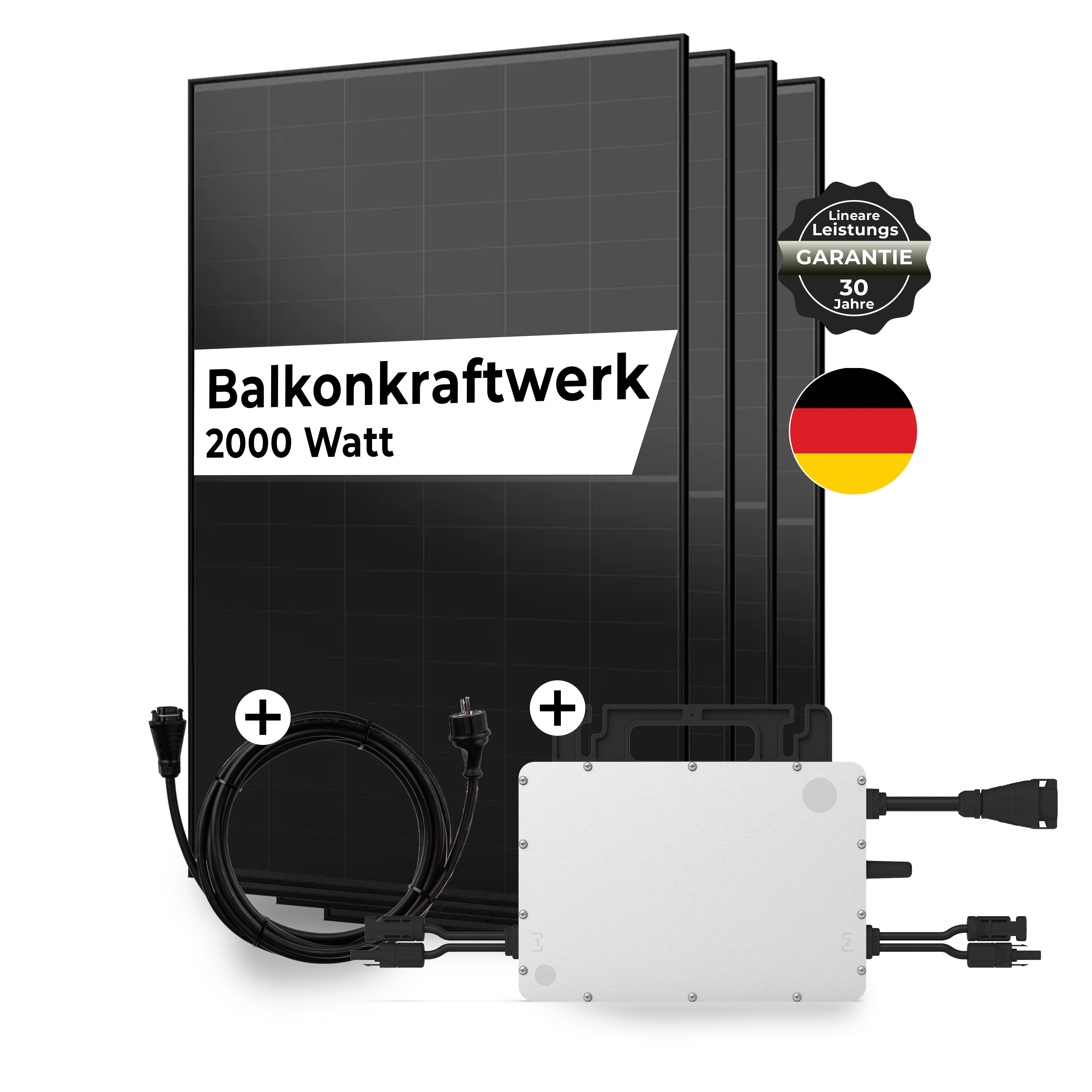 Sicatron 2000W Balkonkraftwerk - 4x 500W Bifazial Jolywood - HMS-800W-2T